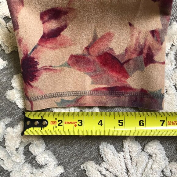 Anthropologie Solitaire, Faux Suede, Red/Mauve Floral, Kimono-style, Duster/Coat - Picture 10 of 13